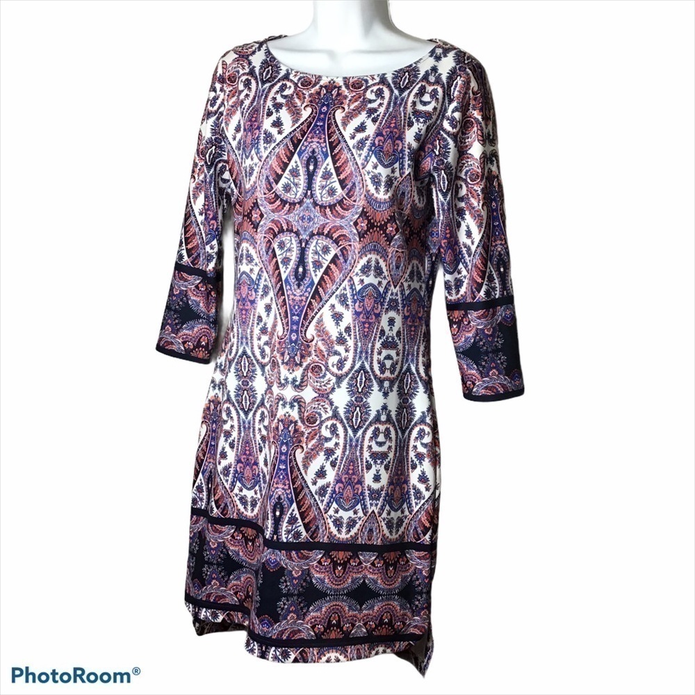 CREMEIUX 3/4 Sleeve Midi Dress